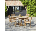 Extendable 4/6 seater solid teak garden furniture set XDRC23496
