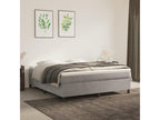 Light grey velvet bed frame (160x200 cm) without mattress ZPNP08390