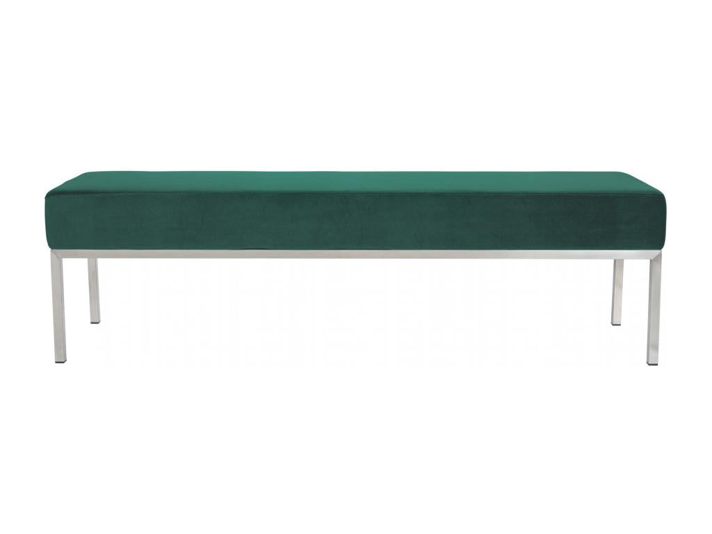 Bench - Velvet / Stainless steel - Green - Zensova HENT01670