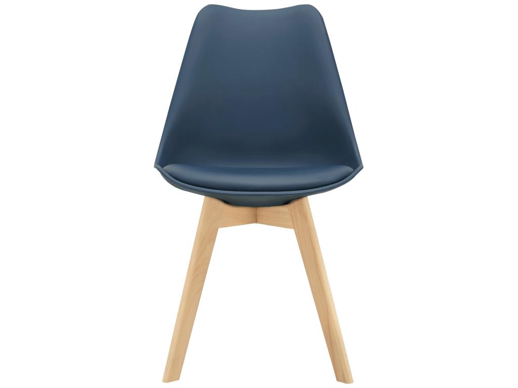 Set of 4 Zensova Dining Chairs, Faux Beech Blue, Zensova XJLS11209