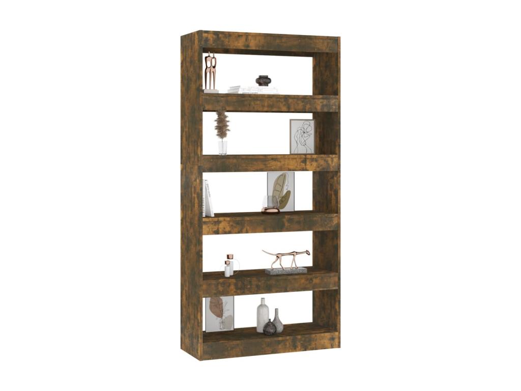 Bookcase/ Room divider Smoked oak 80x30x166 cm HPUU45743