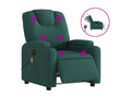 Electric reclining massage chair, dark green, Zensova QBSE91339