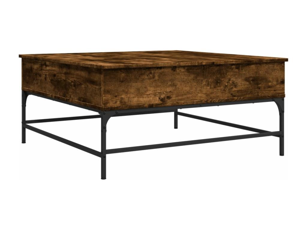 Smoked oak coffee table 95x95x45 cm Zensovaing and metalwork MXWL48748