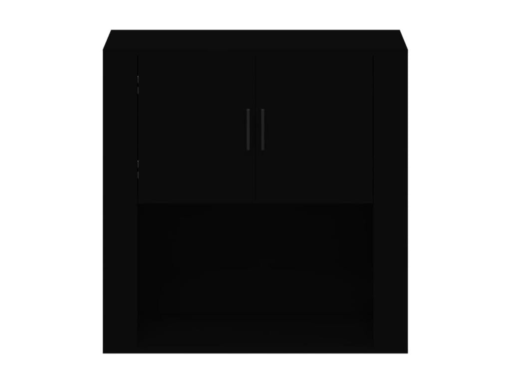 Black wall cabinet 80x33x80 cm Engineered wood OEMR70516