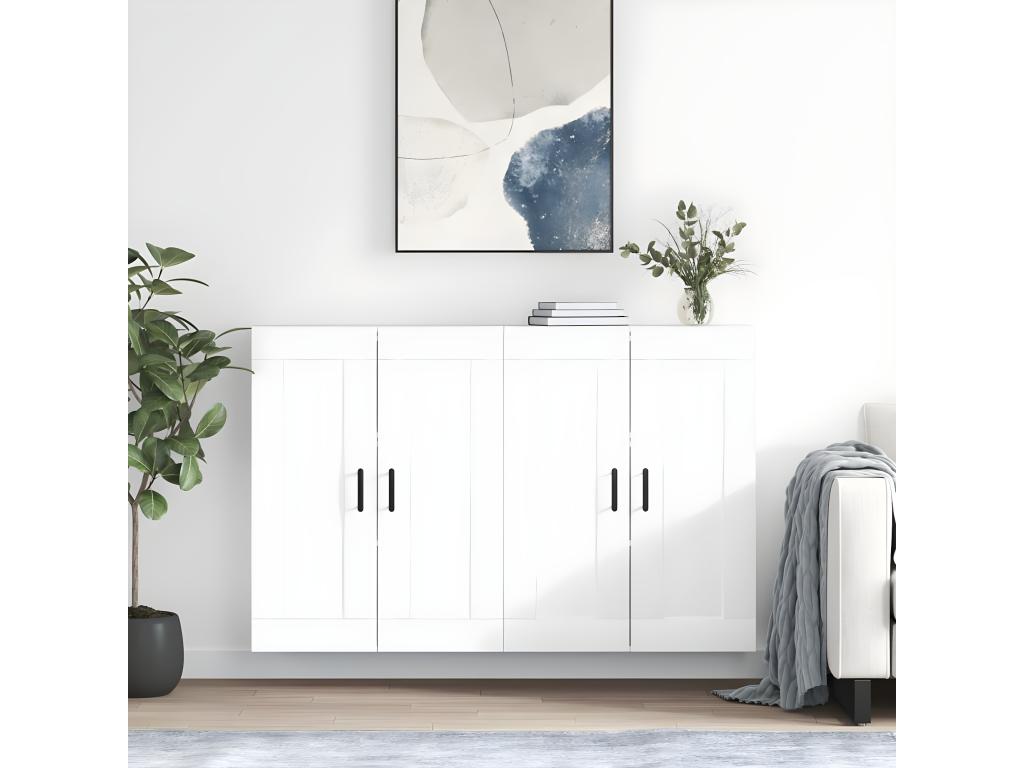 2-piece wall cabinets, white engineered wood, EJLN10820