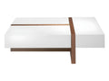 Zensova QCFU39339 White and Walnut Coffee Table 2060