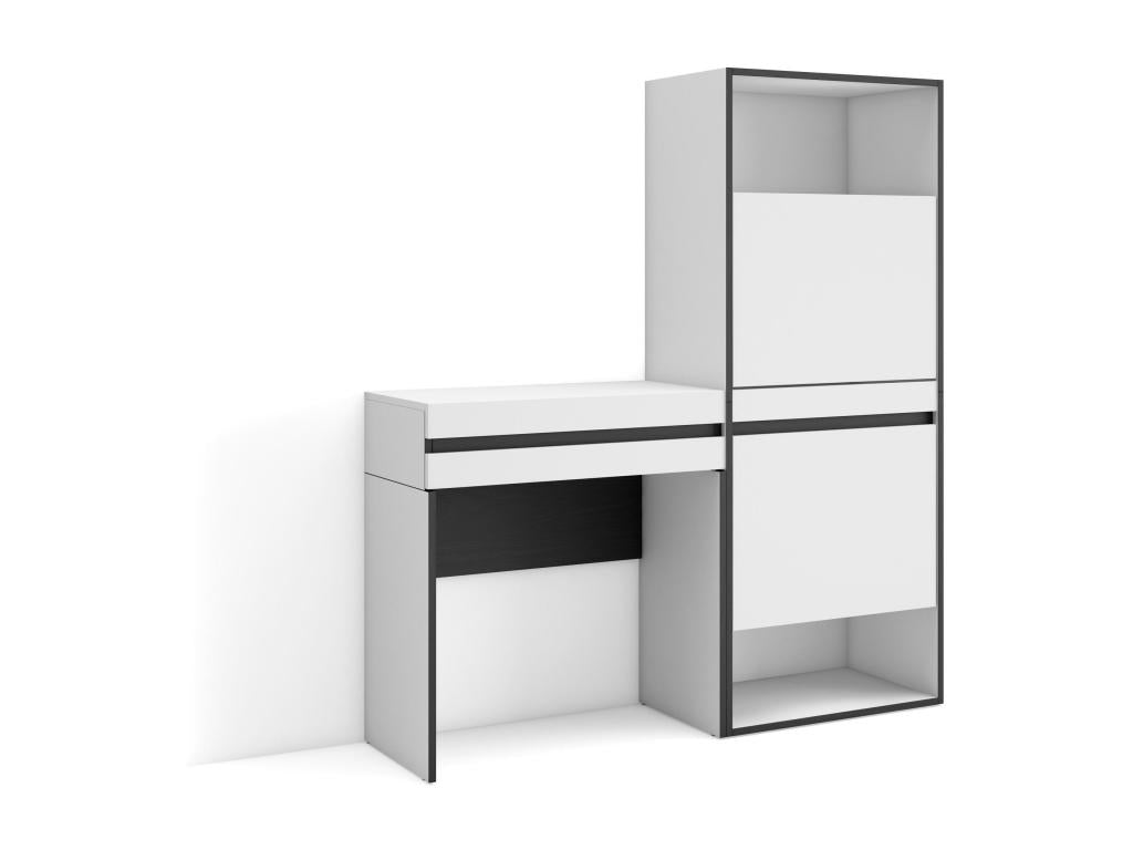 Entryway Console Table 130x35x145 cm With Drawer Shoe Cabinet White LJQM78597