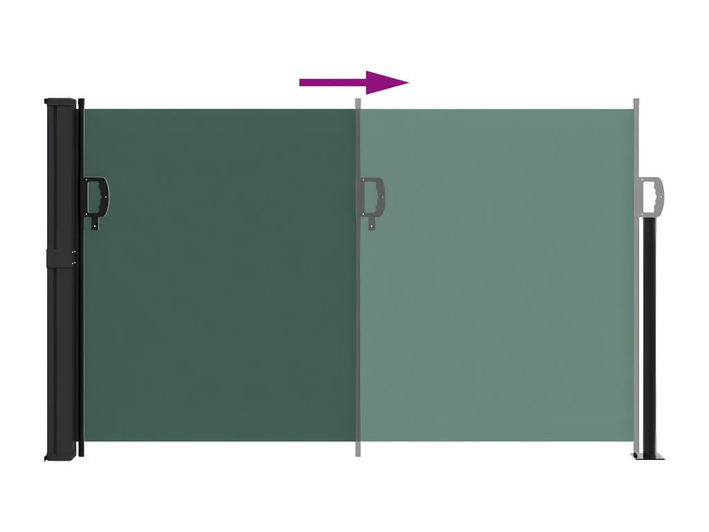 Dark green retractable side awning 120x300 cm PING94240