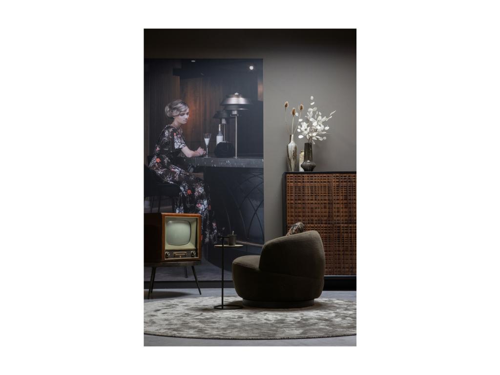 Elariva - Brown Fabric Swivel Armchair RTCU48228