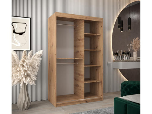 Zensova 1 Sliding Door Wardrobe 200/120/62 2 Doors Zensova/ White UQYC65688