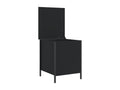 Black storage bench 40x42.5x50 engineered wood QZLA49894