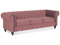 Zensova 3-Seater Velvet Sofa, Old Rose, LMTX12996