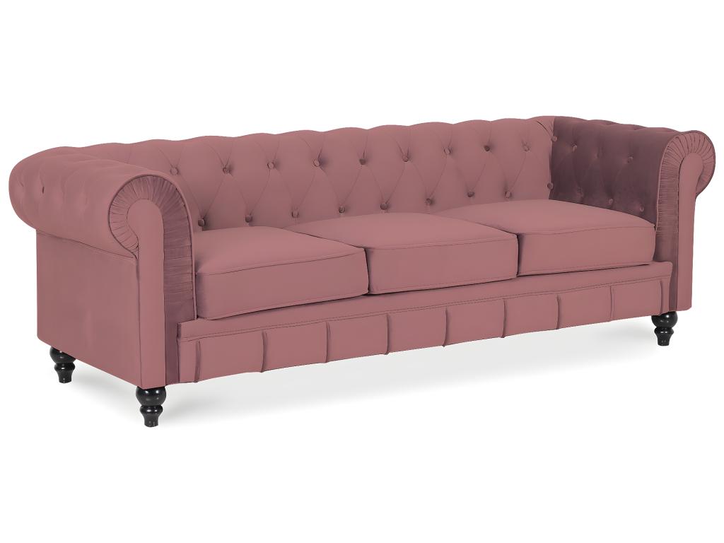 Zensova 3-Seater Velvet Sofa, Old Rose, LMTX12996