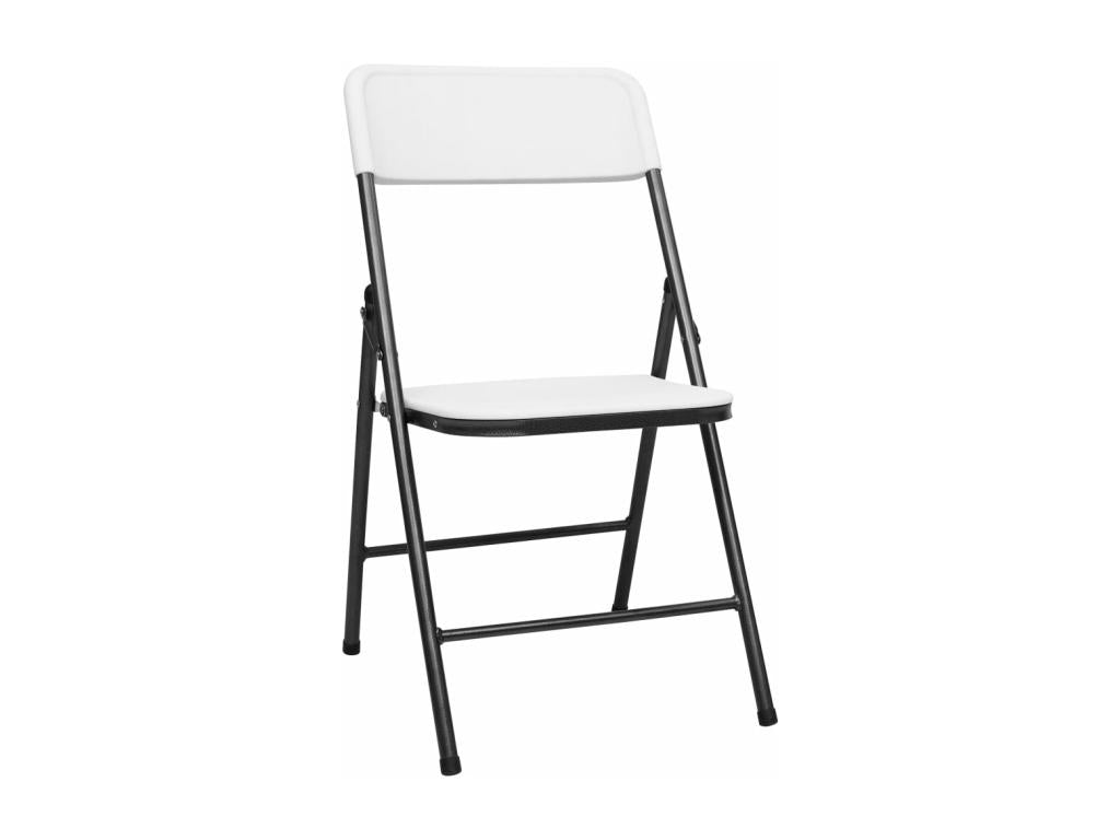 Folding garden chairs, set of 4, HDPE, White, NCGU35160