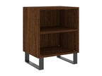 2-piece bedside tables, brown oak, 40x30x50cm, engineered wood, UABR24976