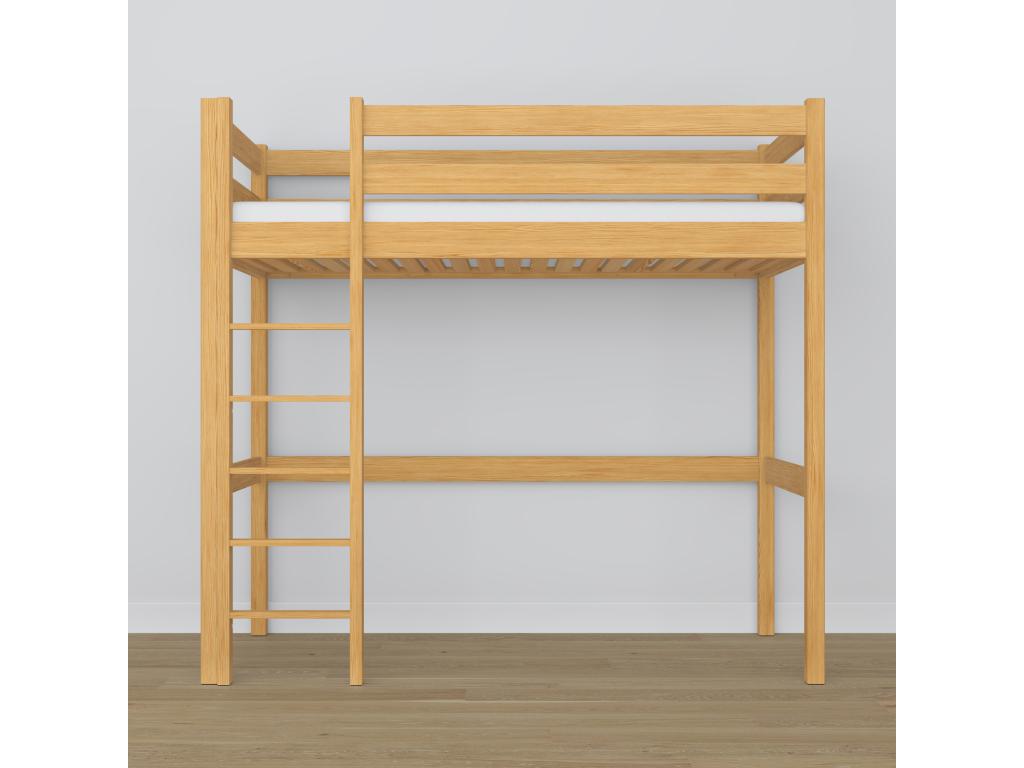 Wooden loft bed N05 Natural Pine 80x190 MHST55524
