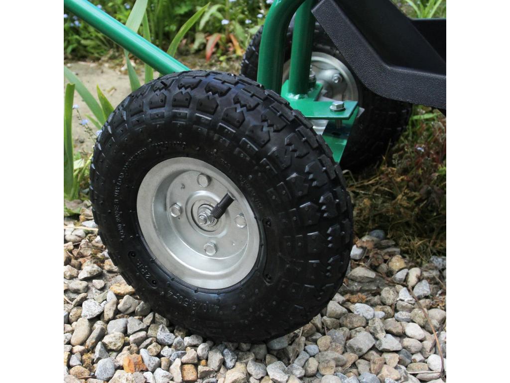 Sturdy Green Garden Seat with Basket and Tool Tray MNBR48795