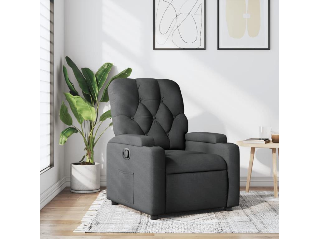 Dark Grey Reclining Armchair… Zensova PWGK23105