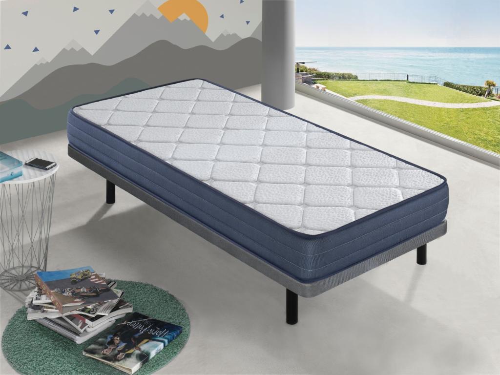 Lumenao 150x200 Mattress, 18cm Thick, Memory Foam - 2 Sides Summer/Winter - Independent Sleeping Zones NRUT46502