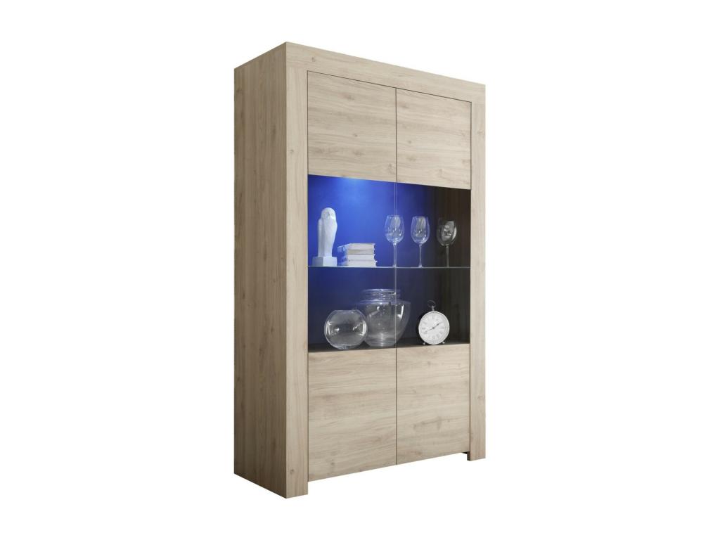 ZEFIR 2-door sideboard in light oak finish, perfect for your dining room KLBN10968