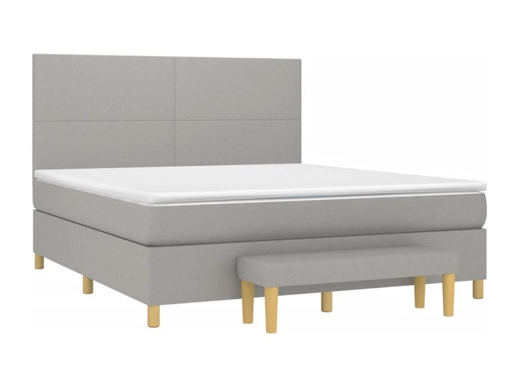 Zensova upholstered bed with light grey mattress 160x200cm Zensova HZEY72259