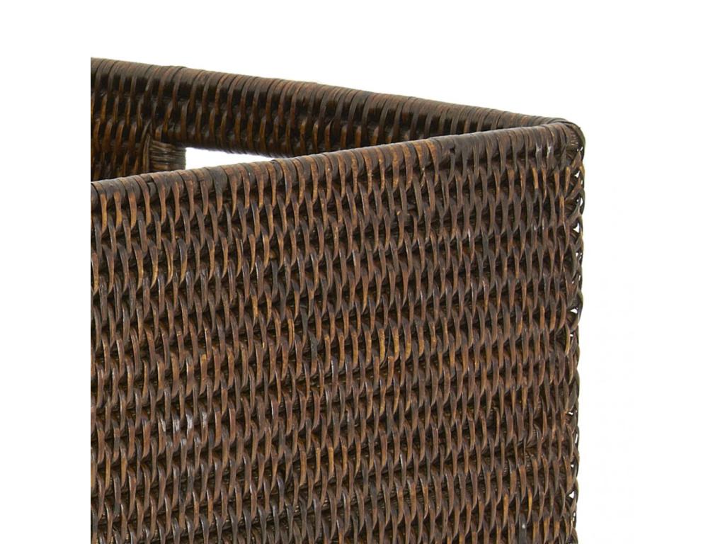 Antique rattan storage basket, 38cm long, SVTT90424
