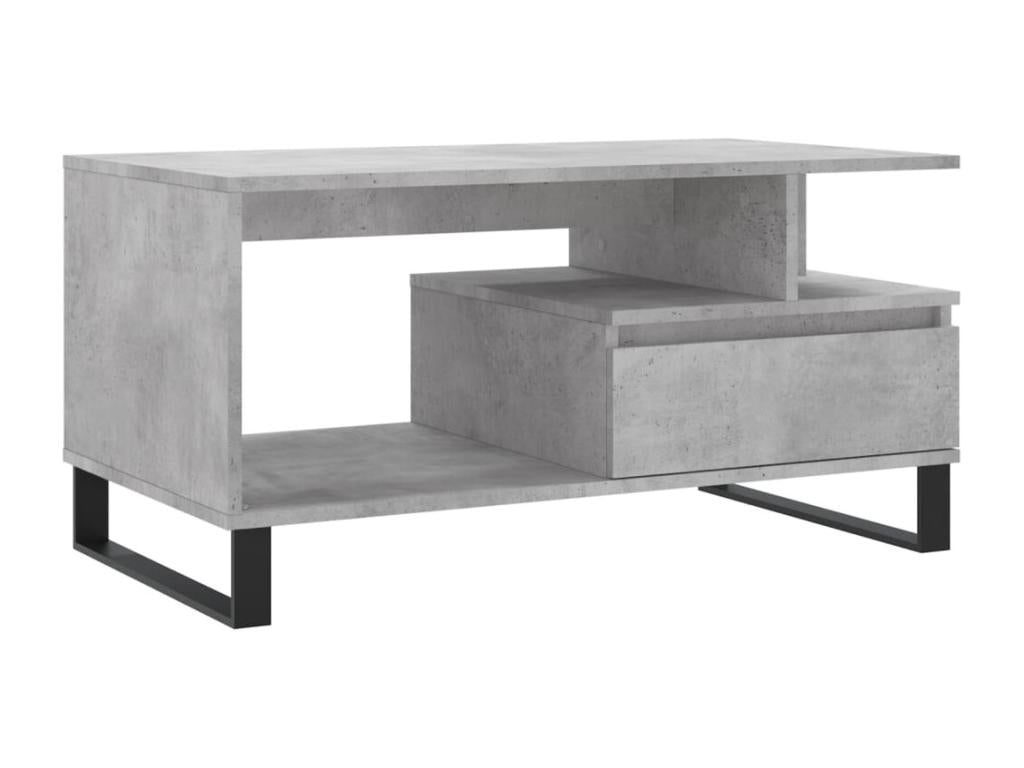 Coffee table Concrete gray 90x49x45 cm Zensovaing¨¦nierie WEOQ61367