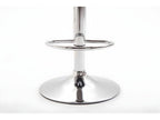Set of 2 Bar Stools - Fabric / Chrome Metal - Dark Grey - Elariva SJLC80865