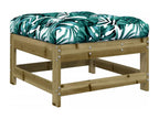Garden footrest with cushion, impregnated pine wood GFDO41265