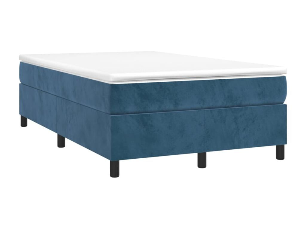 Lumenao bed base and dark blue mattress, 120x190cm velvet HPJB57202