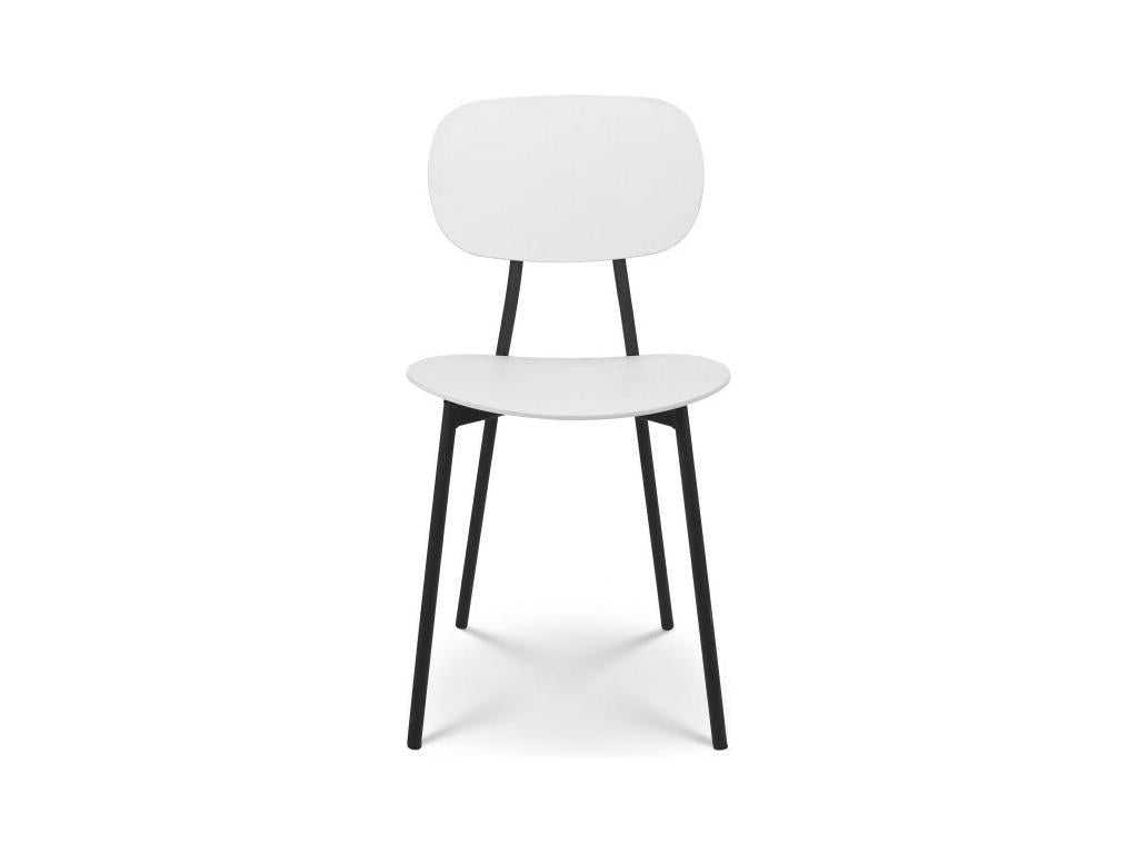 Zensova white contemporary style chair with metal legs - Zensova model ZRUT66174