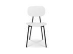 Zensova white contemporary style chair with metal legs - Zensova model ZRUT66174