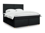 Bed base with mattress, black, 180x200 cm, fabric KXNC17753