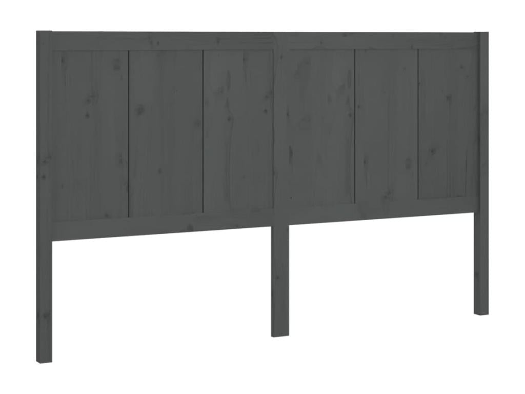 Grey Headboard 125.5x4x100 cm Solid Pine Wood HTST71910