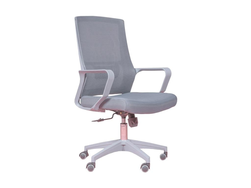 Ergonomic adjustable office chair in breathable mesh with grey finish - Mesh - Dark Grey VJDP89605