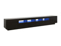 TV stand with LED lights, black, 260x35x40 cm, LPYZ97148