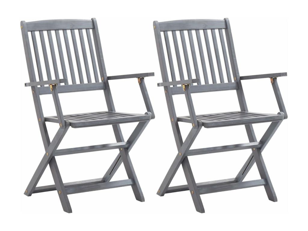 Zensova XRQG38782 Folding Outdoor Chairs, Set of 2 with Cushions