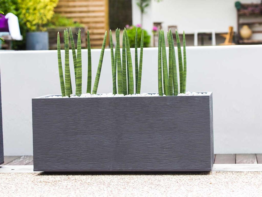 Graphit Rectangular Planter - 99.5x39.5x43.5 cm - 97 L - Anthracite Grey LLNZ28386