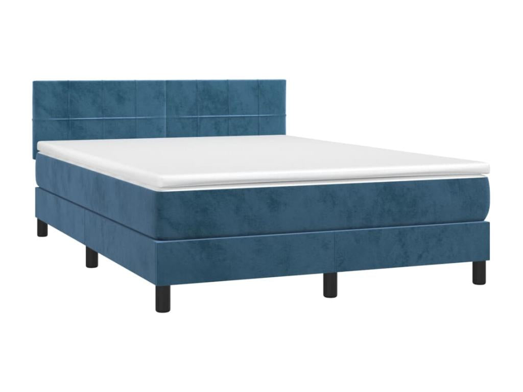Zensova bed with LED mattress, dark blue, 140x200 cm, GAEL02588