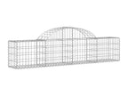 Arched gabion baskets, 30 pieces, 200x30x40/60 cm, galvanized iron, YMAW99013