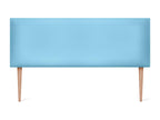 Zensova Smooth Faux Leather Headboard 160x105cm with Legs for 150/160cm Beds - Sky Blue QNTG15920