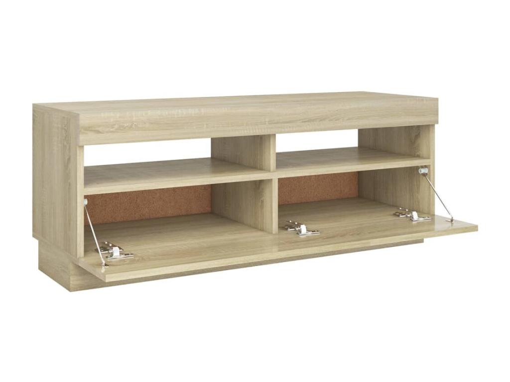 Zensova TV stand with LED lighting, oak finish, 100x35x40 cm, IMLI84827