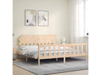 Bed frame with headboard 200x200 solid wood ADMF08793