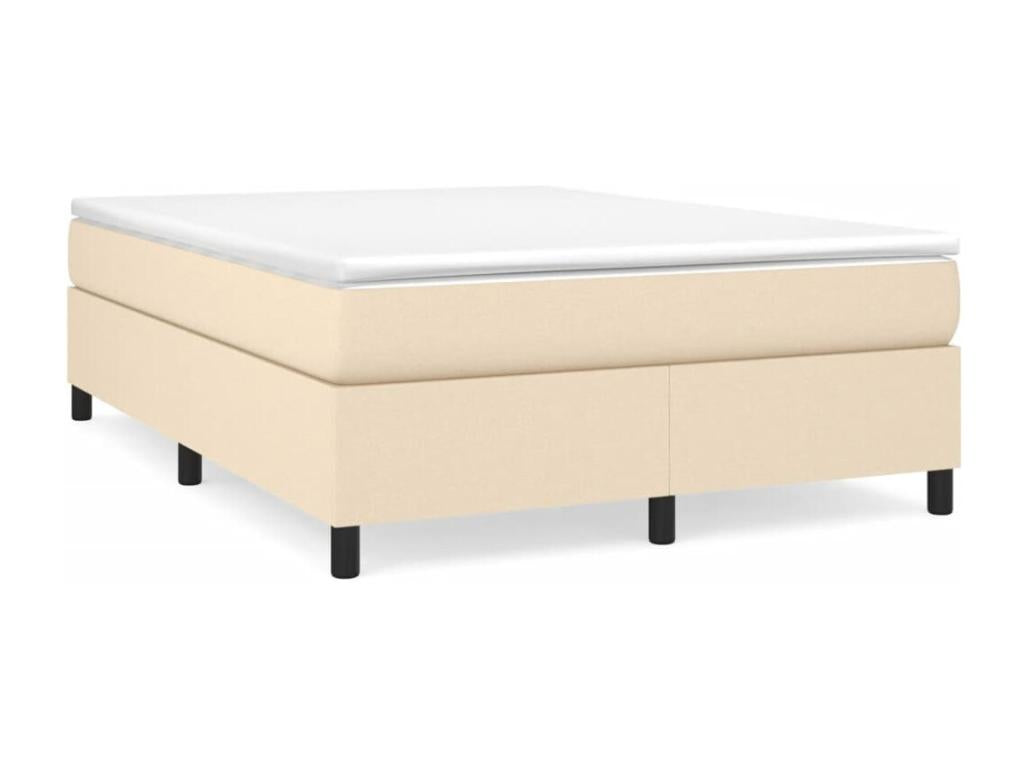 Lumenao bed base, cream color, 140x200 cm, fabric ZKJP23154