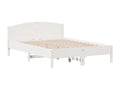 Bed frame with white headboard, 150x200 cm, solid pine wood, GMXI87487