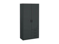 Zensova 2-Door Wardrobe, Bedroom Furniture, Walk-in Closet, Clothes Closet, 99x50 h200 cm, Grey XFCK27133