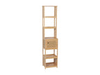 Bathroom Column Cabinet with 1 Door and 5 Shelves, H 170 cm - Natural UQTZ14986