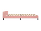 Pink velvet bed frame without mattress 200x200 cm YNFU32464