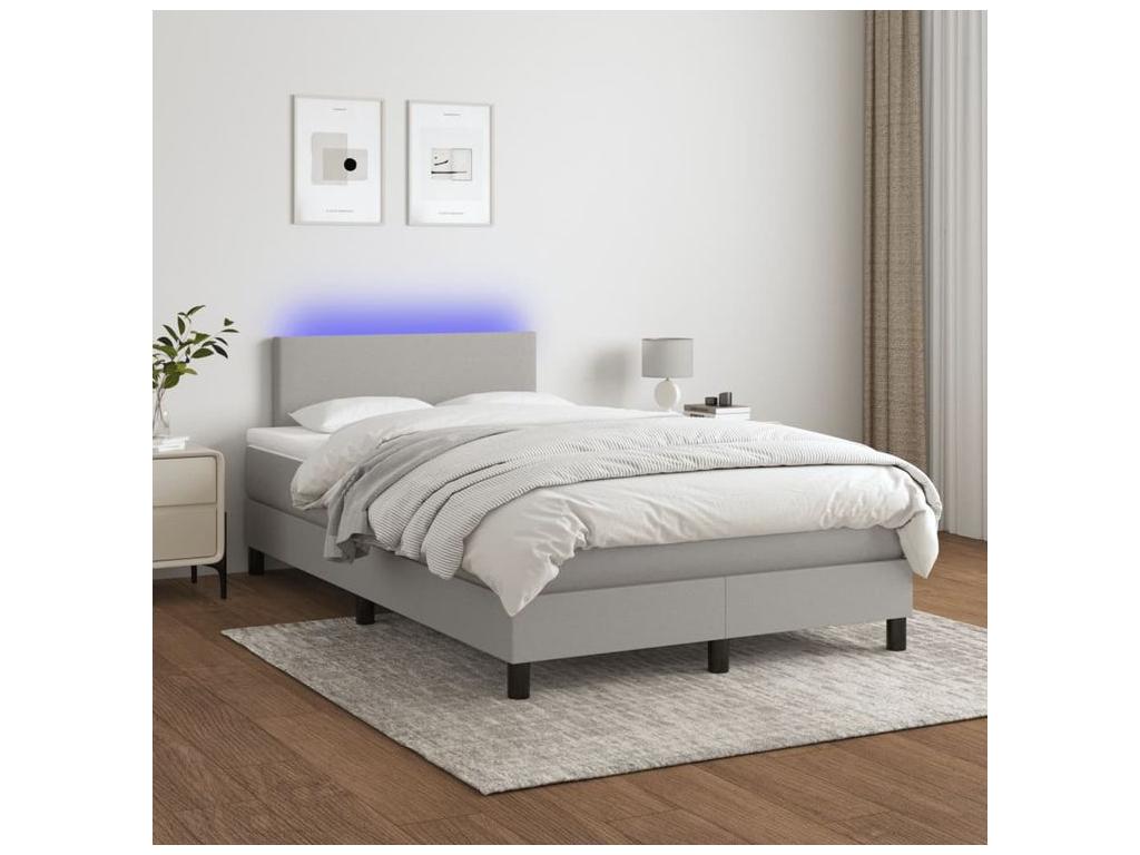 Zensova ¨¤ Zensova LED mattress bed Light gray 120x200 Zensova LEKD10940