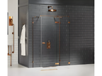 Right-hand pivoting shower enclosure 110x70 COPPER BRUSHED brushed copper color front access CIFK30582